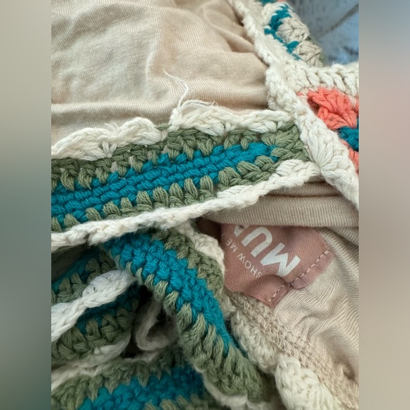 Show Me Your Mumu happy halter Crochet Mini Dress Size XXL - Picture 6 of 9